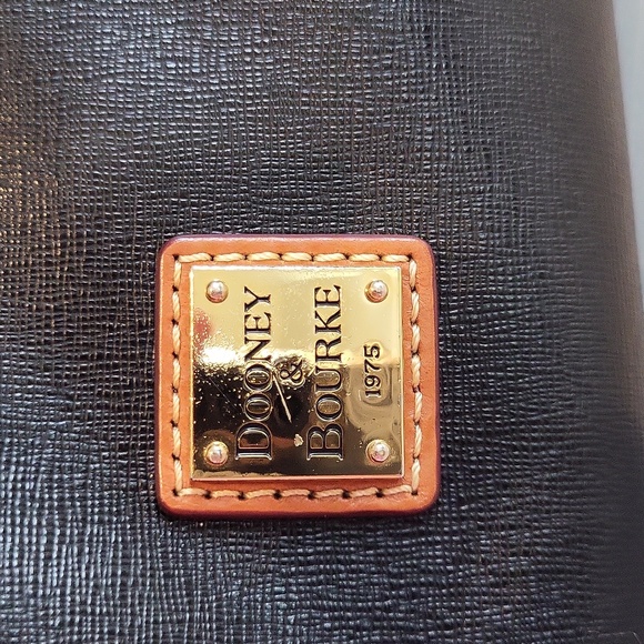 Dooney & Bourke Saffiano Small Briana Black Brown bag - Picture 6 of 11